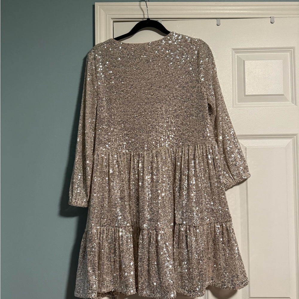 Vineyard Vines Silver Sequin Dress - Picture 4 of 5